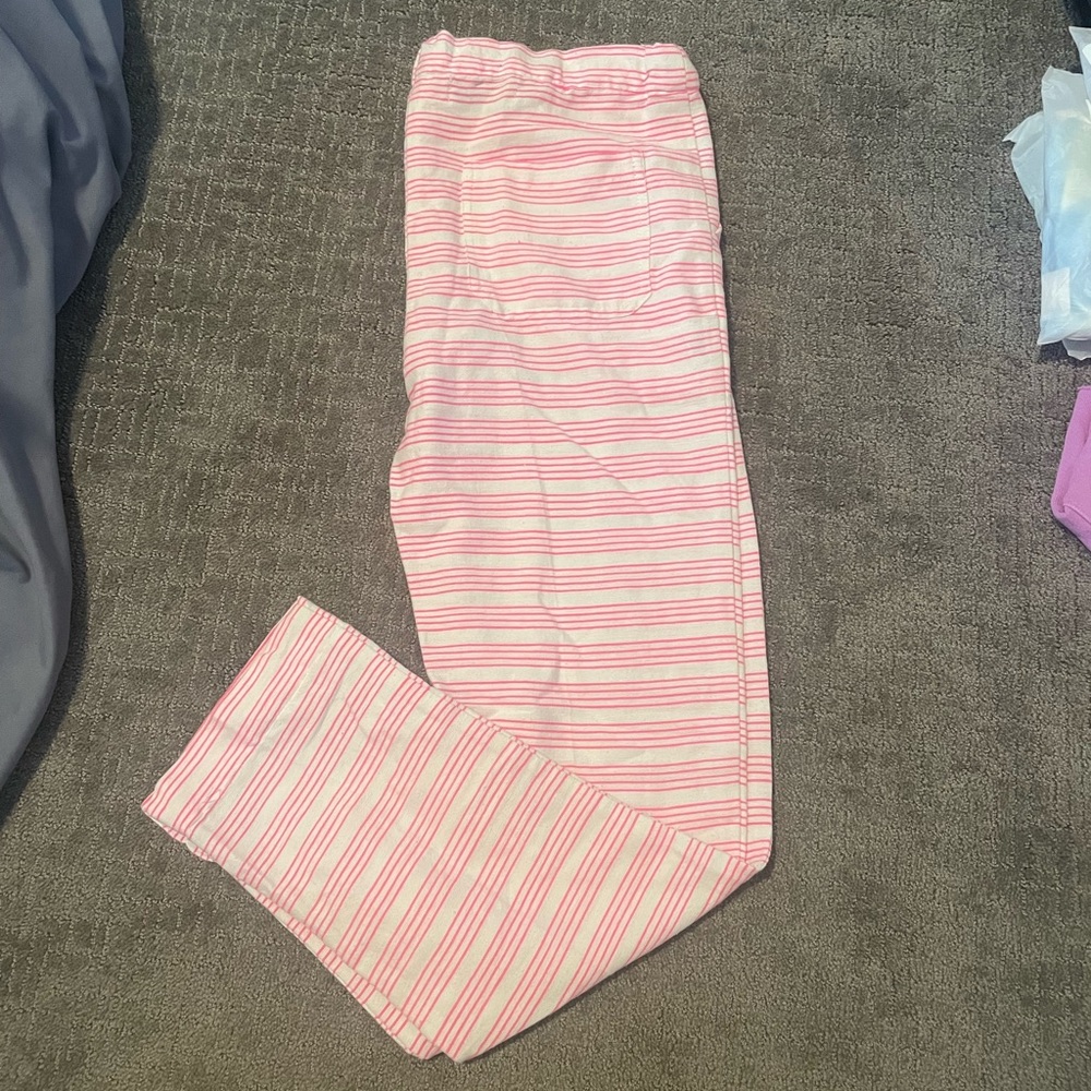 Lemlem Samara Pants high waisted neon pink stripe pants